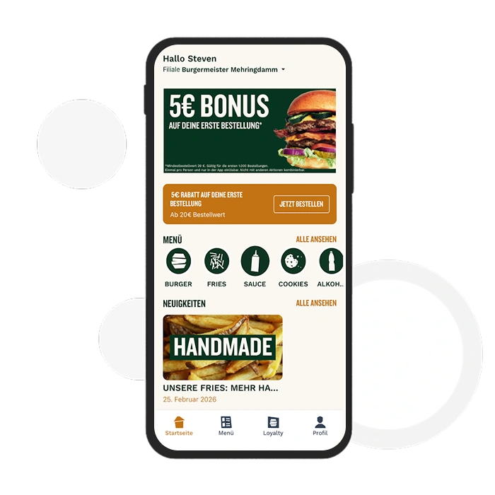 Burgermeister Mobile App development challenges screen