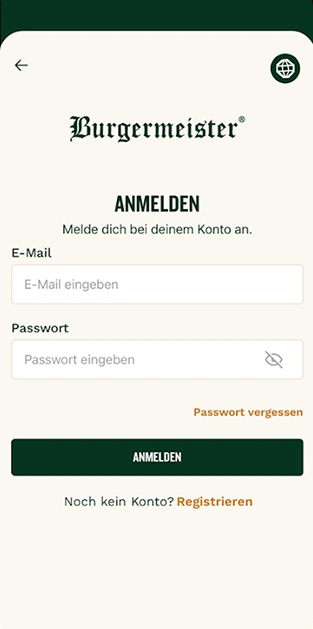 Burgermeister Mobile App screen 4