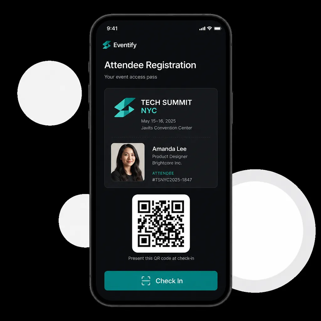 Eventify attendee QR check-in