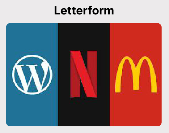 Letterform logo examples