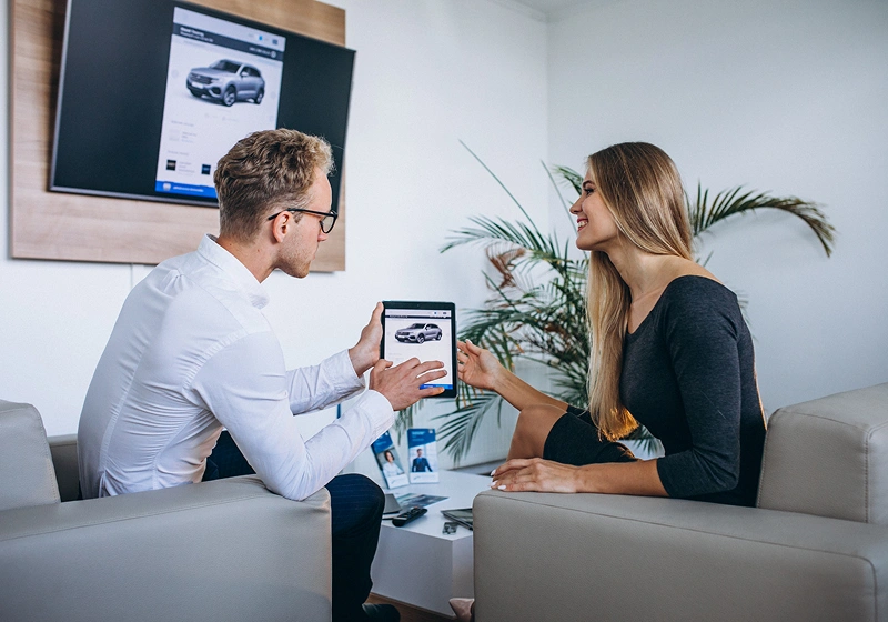 Car rental app consulting and strategy services illustration