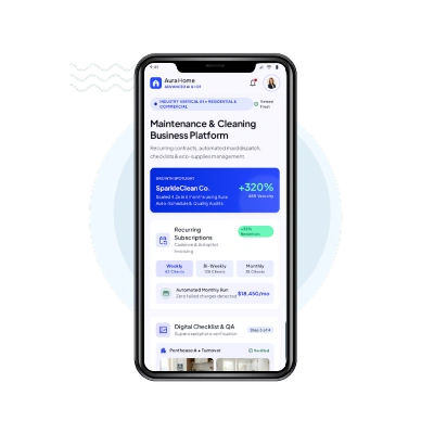 Maintenance and home cleaning app development