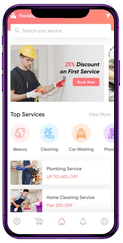 Service Marketplace App Mobile Screen - Connect Providers with Customers