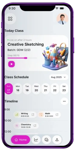 Parent and student portals &mdash; mobile app mockup