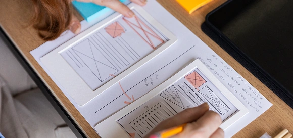 School software UI and UX design services illustration