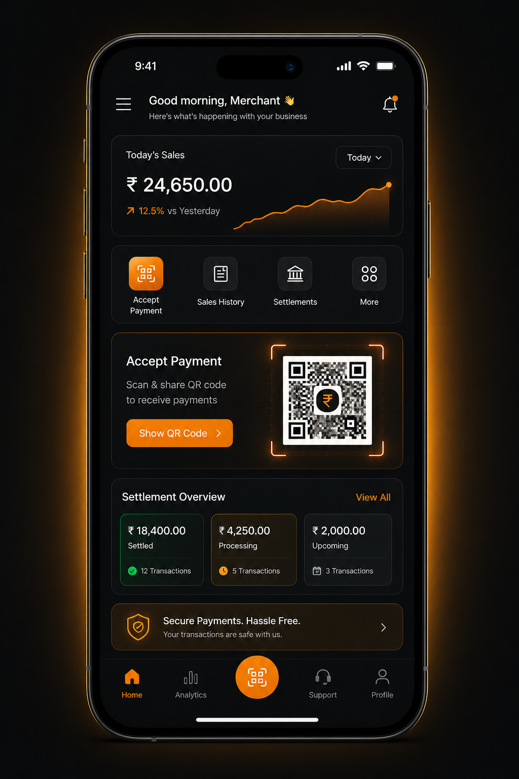 Merchant payment features