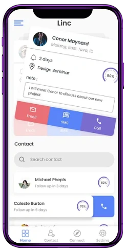 Enterprise CRM software screen