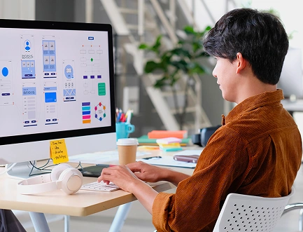 Step 2 illustration: UX/UI designing