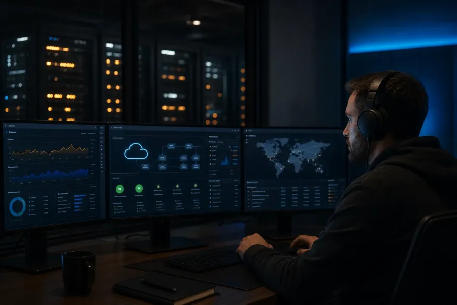 Dispatcher managing fuel delivery orders from a control room