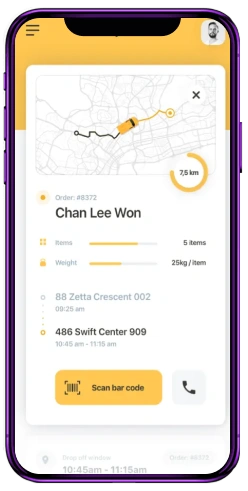 Warehouse automation screen preview