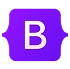 Bootstrap logo and icon for frontend technologies