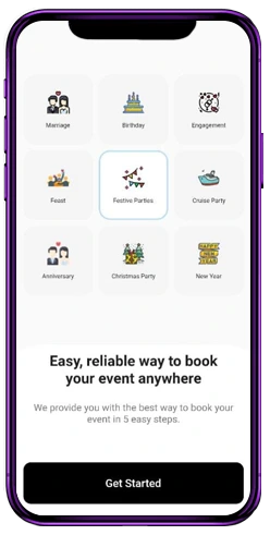 Enterprise event mobile app screen mockup &mdash; listings and collaboration