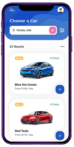 Illustration for door-to-door car service app development