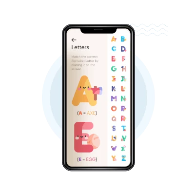 Owner dashboard for content, analytics, in-app purchases, and promotions in a kids learning app