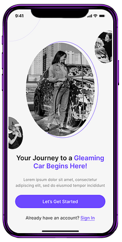 Illustration for on-demand car wash app development