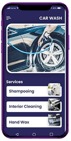 Illustration for on-demand car wash app development
