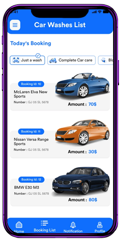 Illustration for on-demand car wash app development