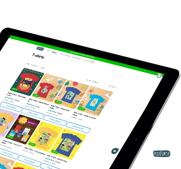 Kutuki Kids Learning App &mdash; kids learning portfolio project screenshot